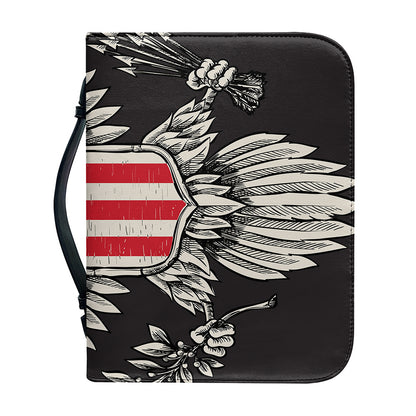 Patriotic USA Eagle Print Leather Bible Cover