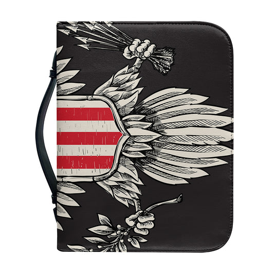 Patriotic USA Eagle Print Leather Bible Cover