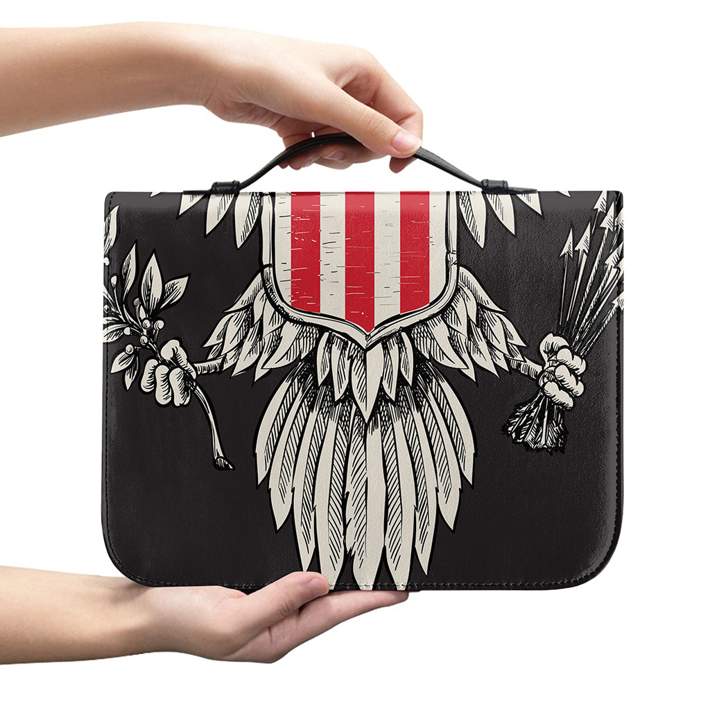 Patriotic USA Eagle Print Leather Bible Cover