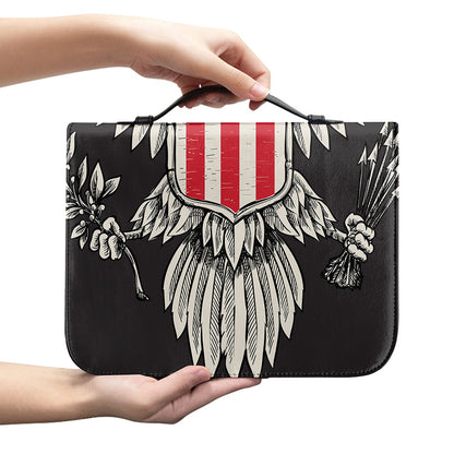 Patriotic USA Eagle Print Leather Bible Cover