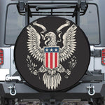 Patriotic USA Eagle Print Leather Spare Tire Cover