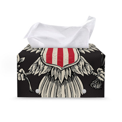 Patriotic USA Eagle Print Leather Tissue Box Cover