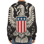 Patriotic USA Eagle Print Long Sleeve Baseball Jersey
