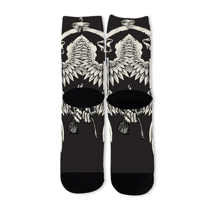 Patriotic USA Eagle Print Long Socks