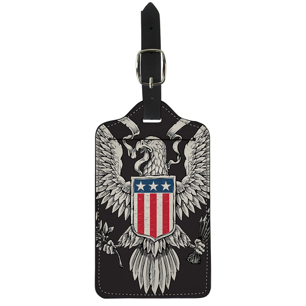 Patriotic USA Eagle Print Luggage Tag