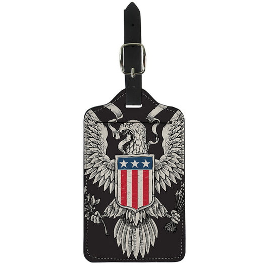Patriotic USA Eagle Print Luggage Tag