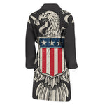 Patriotic USA Eagle Print Men's Bathrobe