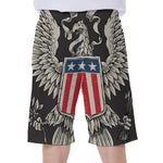 Patriotic USA Eagle Print Men's Beach Shorts