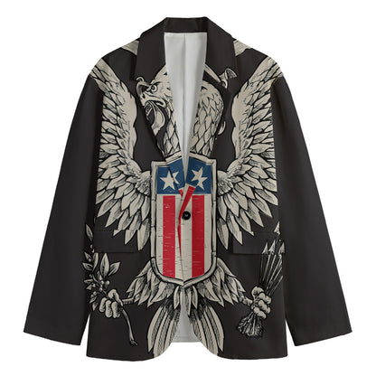 Patriotic USA Eagle Print Men's Blazer