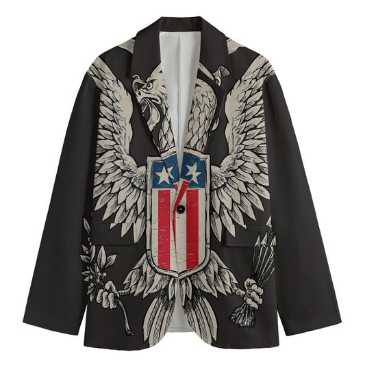 Patriotic USA Eagle Print Men's Blazer