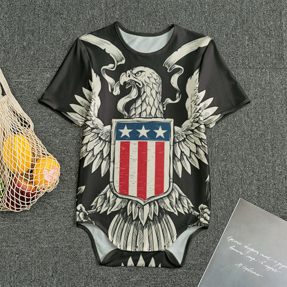 Patriotic USA Eagle Print Men's Bodysuit