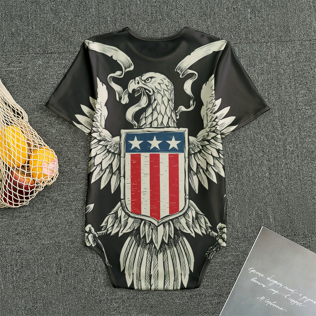 Patriotic USA Eagle Print Men's Bodysuit