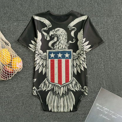 Patriotic USA Eagle Print Men's Bodysuit