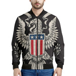 Patriotic USA Eagle Print Men's Bomber Jacket