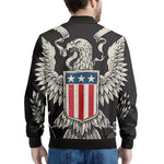 Patriotic USA Eagle Print Men's Bomber Jacket