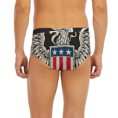 Patriotic USA Eagle Print Men's Briefs