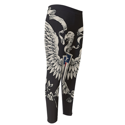 Patriotic USA Eagle Print Men's Compression Pants