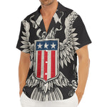 Patriotic USA Eagle Print Men's Deep V-Neck Shirt