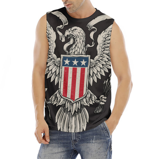 Patriotic USA Eagle Print Men's Fitness Tank Top