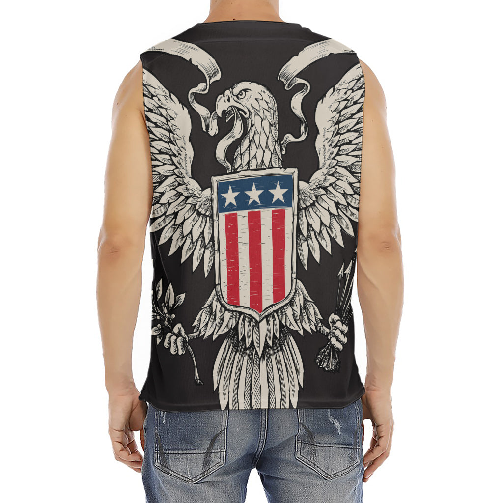Patriotic USA Eagle Print Men's Fitness Tank Top