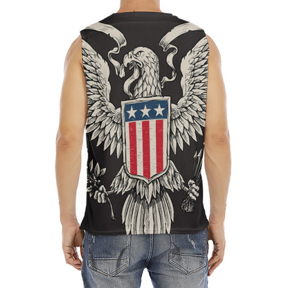 Patriotic USA Eagle Print Men's Fitness Tank Top