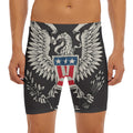 Patriotic USA Eagle Print Men's Long Boxer Briefs