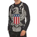 Patriotic USA Eagle Print Men's Long Sleeve Rash Guard