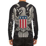 Patriotic USA Eagle Print Men's Long Sleeve Rash Guard