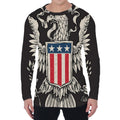 Patriotic USA Eagle Print Men's Long Sleeve T-Shirt