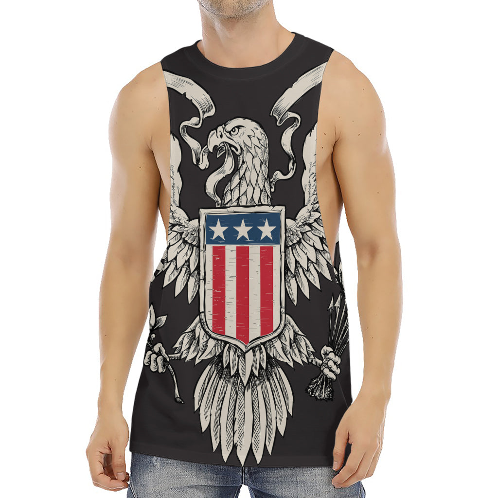 Patriotic USA Eagle Print Men's Muscle Tank Top