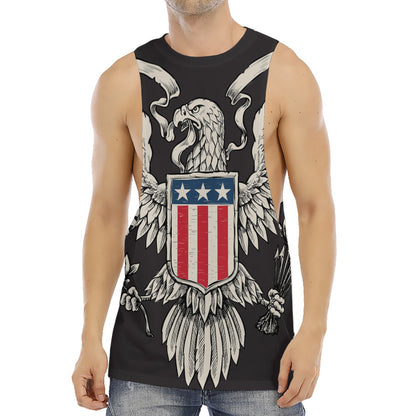 Patriotic USA Eagle Print Men's Muscle Tank Top