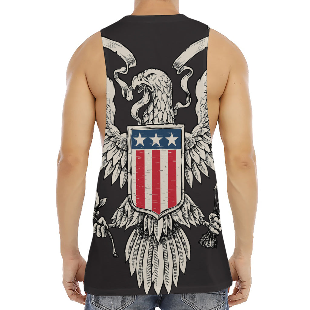 Patriotic USA Eagle Print Men's Muscle Tank Top