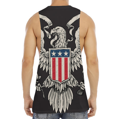 Patriotic USA Eagle Print Men's Muscle Tank Top