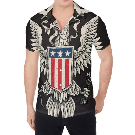 Patriotic USA Eagle Print Men's Shirt