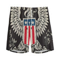 Patriotic USA Eagle Print Men's Athletic Shorts