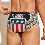 Patriotic USA Eagle Print Men's Swim Briefs