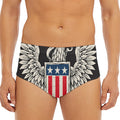 Patriotic USA Eagle Print Men's Triangle Swim Briefs