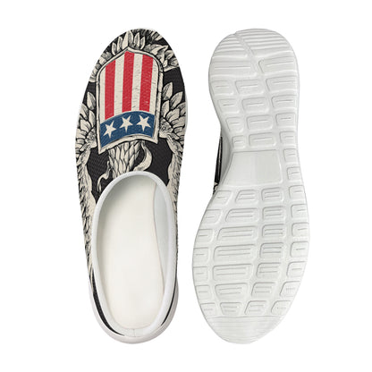 Patriotic USA Eagle Print Mesh Casual Shoes