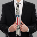 Patriotic USA Eagle Print Necktie
