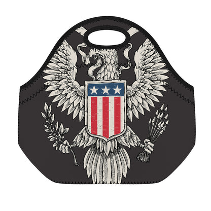 Patriotic USA Eagle Print Neoprene Lunch Bag