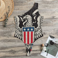 Patriotic USA Eagle Print One Shoulder Bodysuit