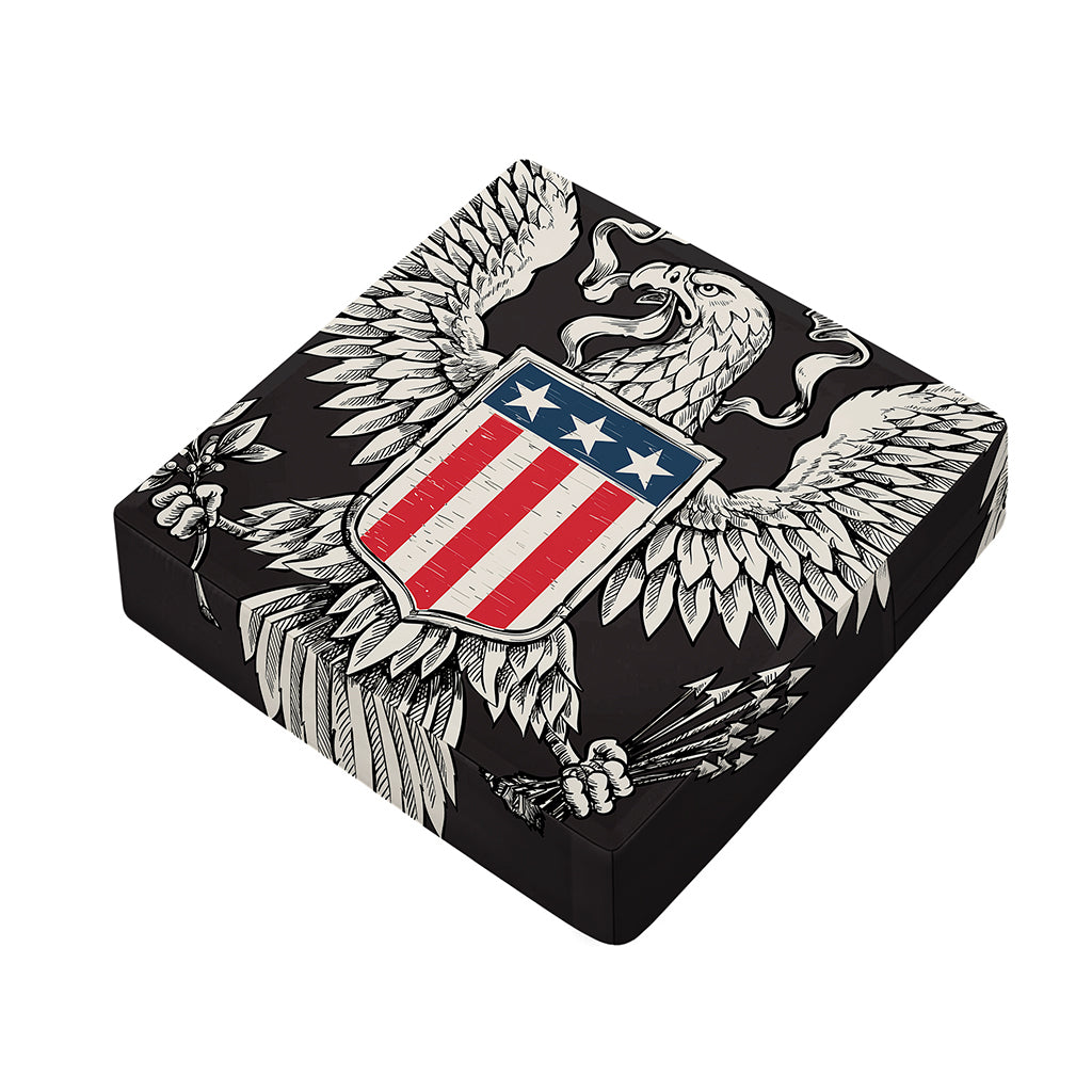 Patriotic USA Eagle Print Outdoor Seat Cushion Cover