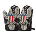 Patriotic USA Eagle Print Oven Mitts