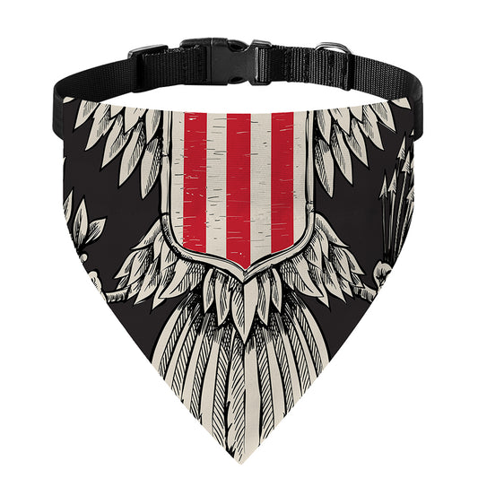 Patriotic USA Eagle Print Over The Collar Dog Bandana