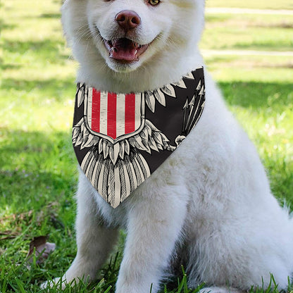 Patriotic USA Eagle Print Over The Collar Dog Bandana