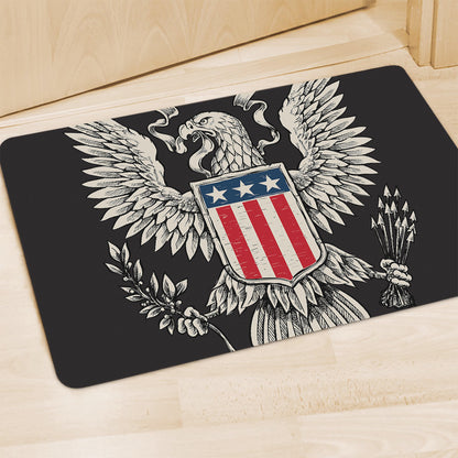 Patriotic USA Eagle Print Polyester Doormat