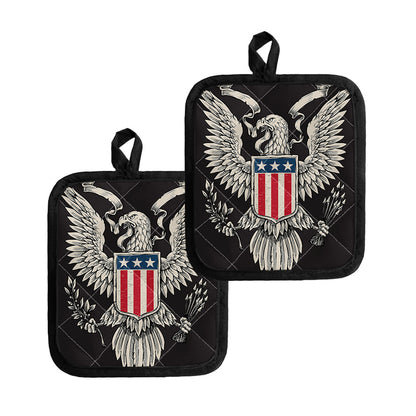 Patriotic USA Eagle Print Pot Holders
