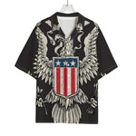 Patriotic USA Eagle Print Rayon Hawaiian Shirt