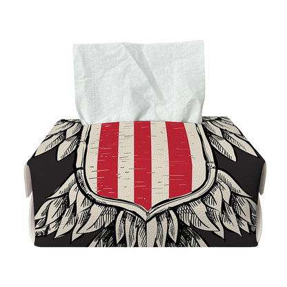 Patriotic USA Eagle Print Rectangle Tissue Box Cover
