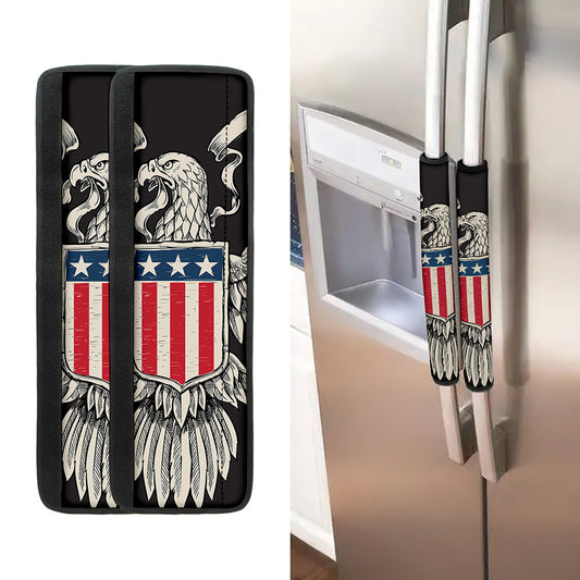 Patriotic USA Eagle Print Refrigerator Handle Covers